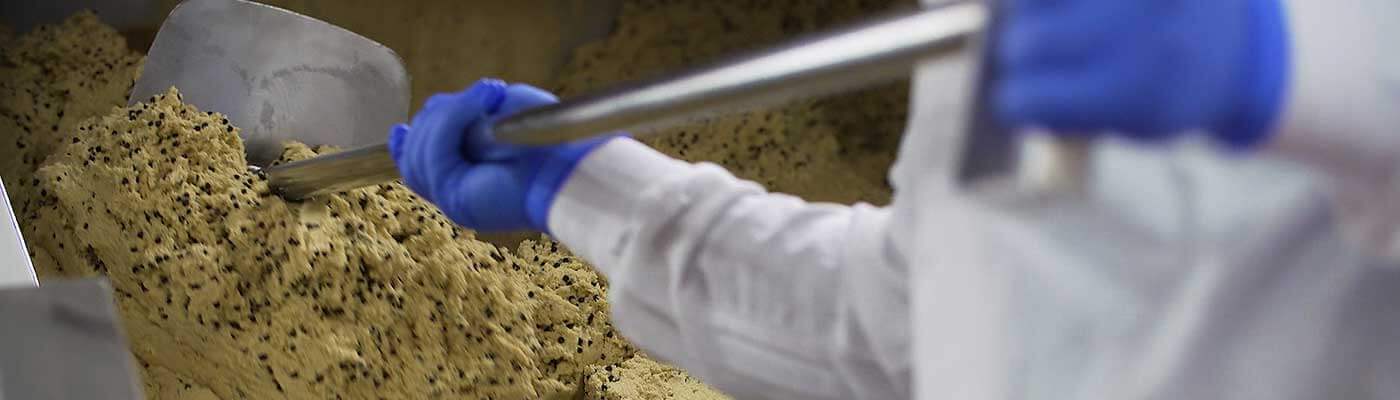 A vat of cookie dough