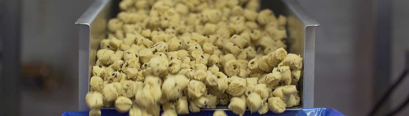 A vat of cookie dough