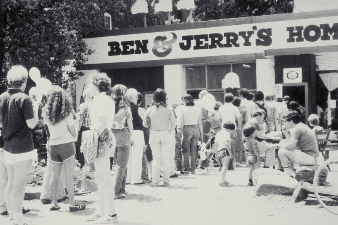 1979 Etapa seguinte Pessoas na fila de um Ben & Jerry's
