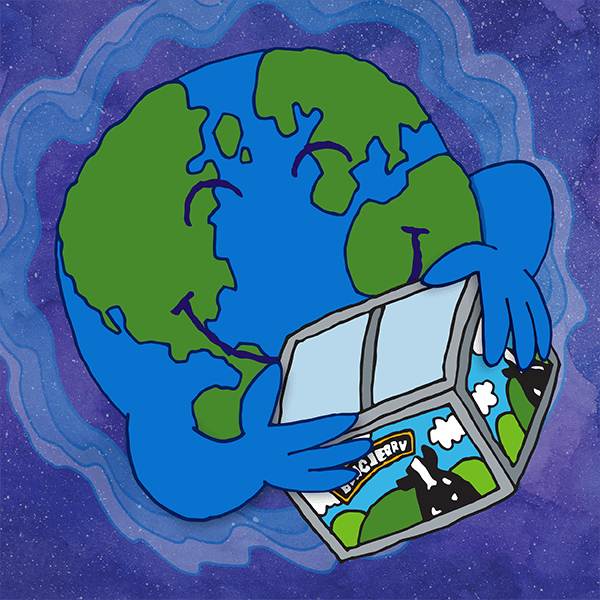 Ícone de freezer mais ecológico